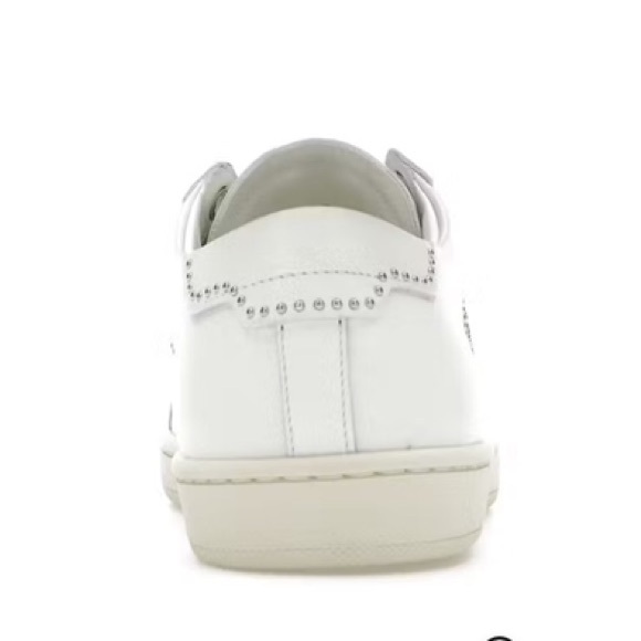 SAINT LAURENT CALFSKIN STUDDED LOW TOP SNEAKERS - Picture 2 of 12